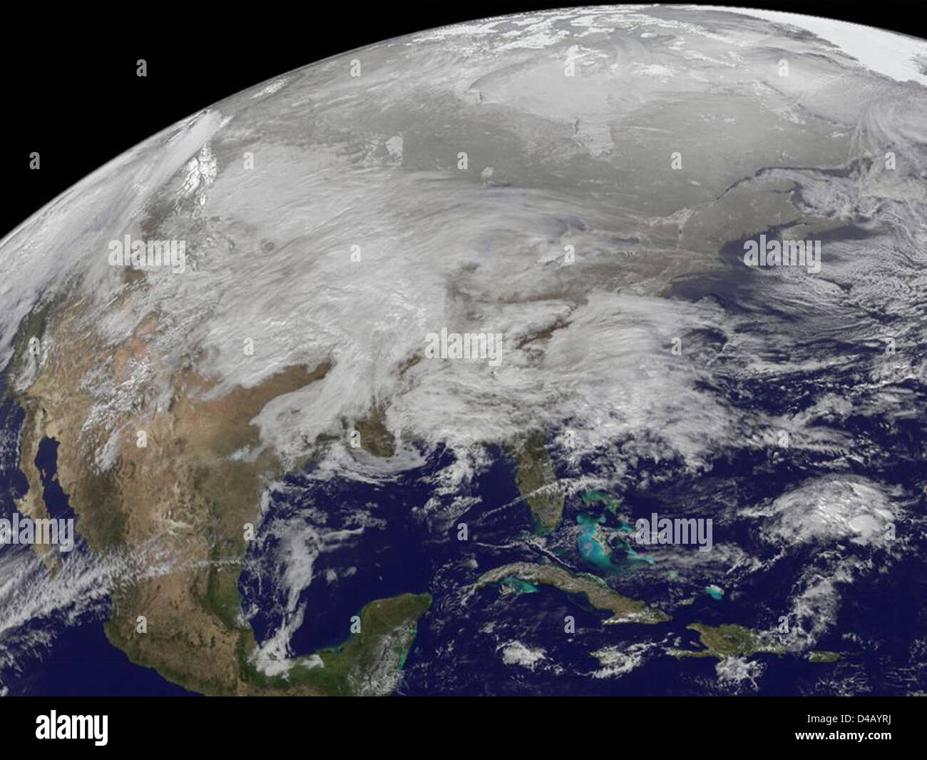 Major Wintersturm zielt auf zentrale USA Stockfoto