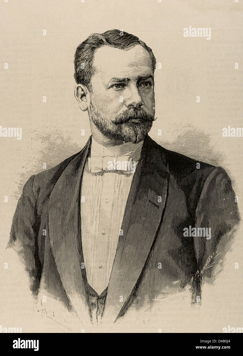 Saturnino Calleja Fernandez (1855-1915). Spanischer Schriftsteller. Gravur in der spanischen und amerikanischen Abbildung, 1880. Stockfoto