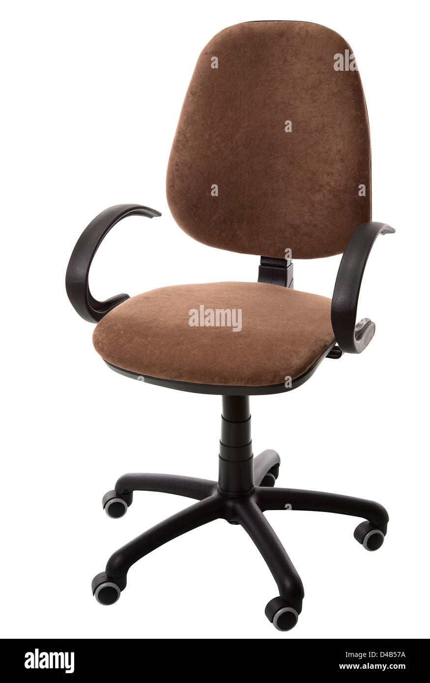 Bürostuhl, isoliert auf weiss Stockfoto
