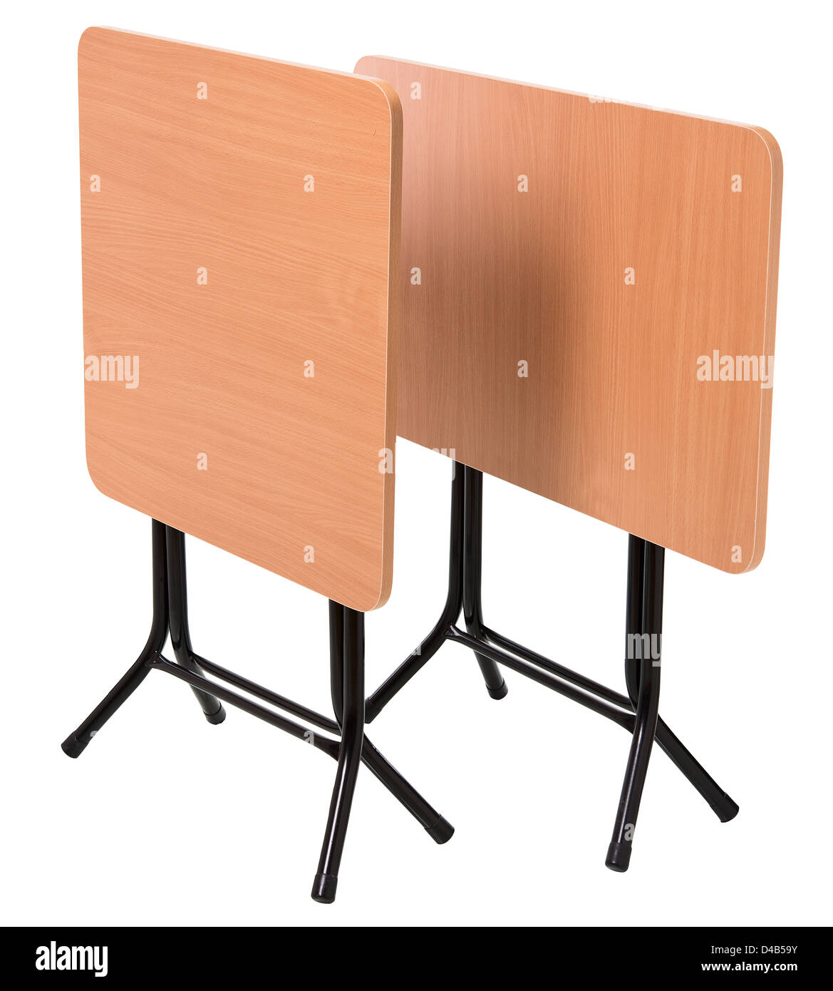 Tabelle isoliert auf weiss Stockfoto