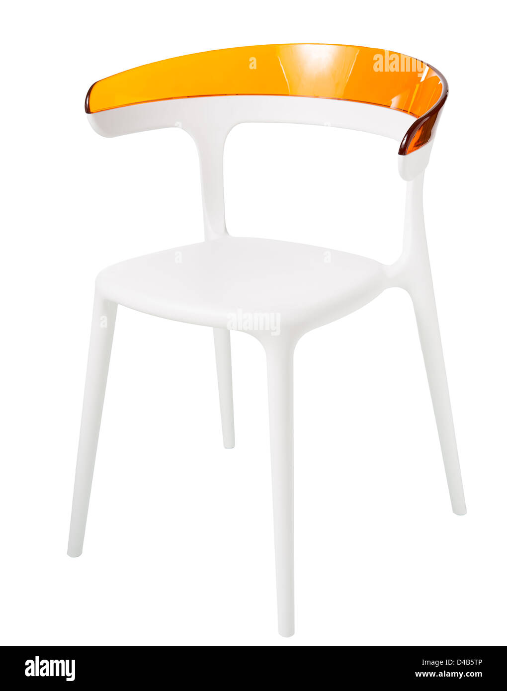 moderne Kunststoff-Stuhl, isoliert Stockfoto