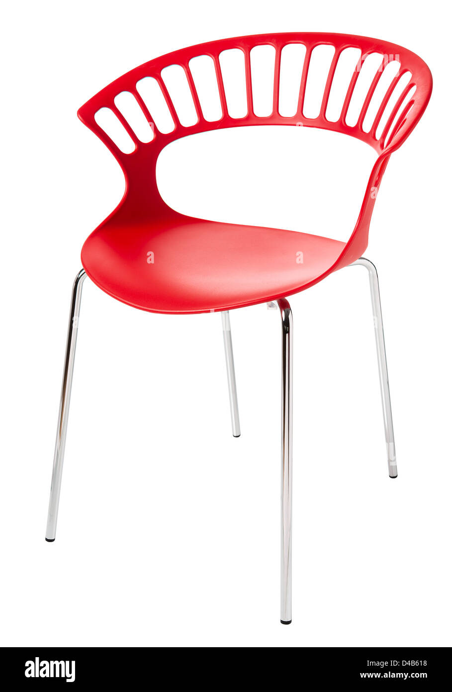 moderne Kunststoff-Stuhl, isoliert Stockfoto