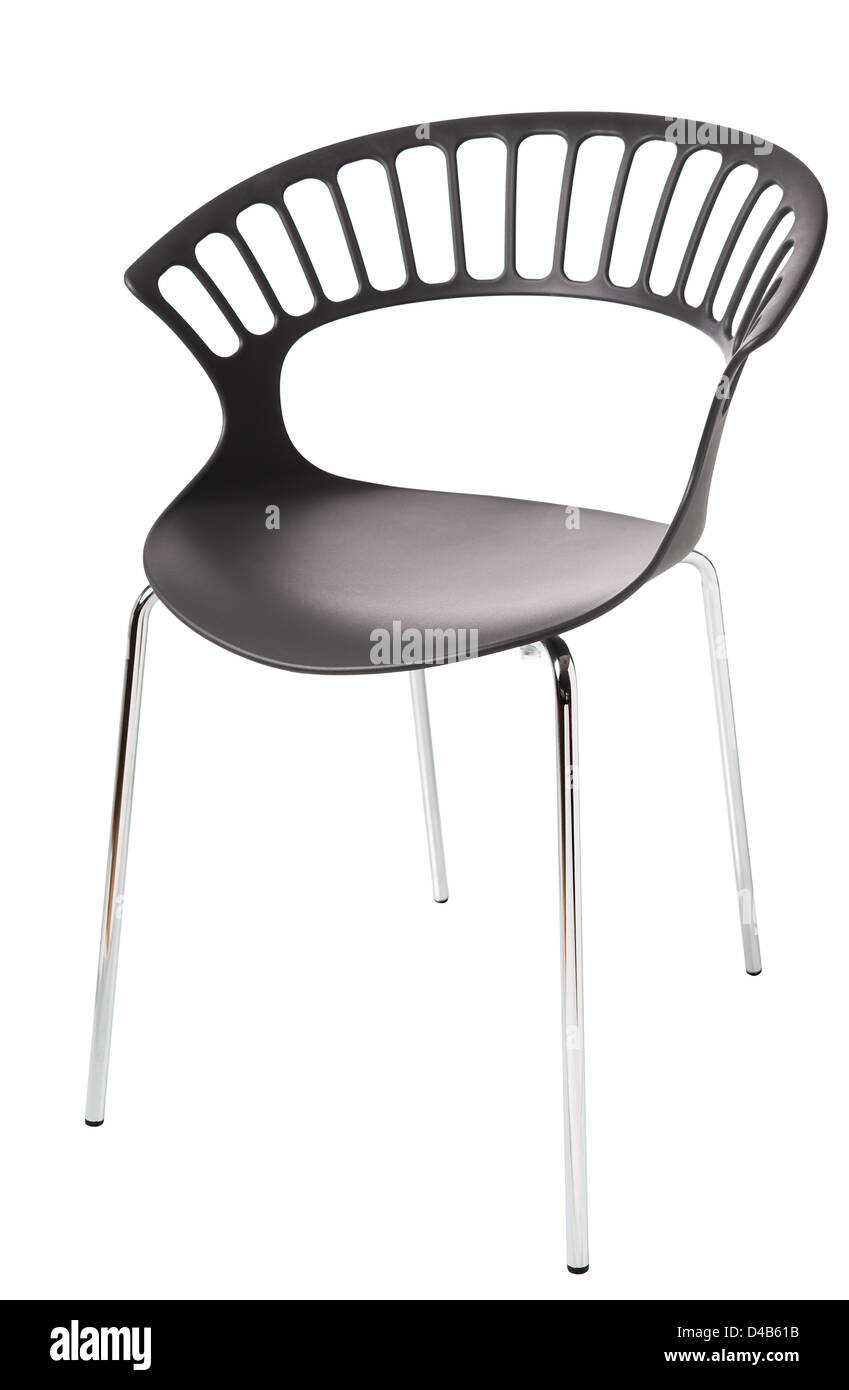 moderne Kunststoff-Stuhl, isoliert Stockfoto