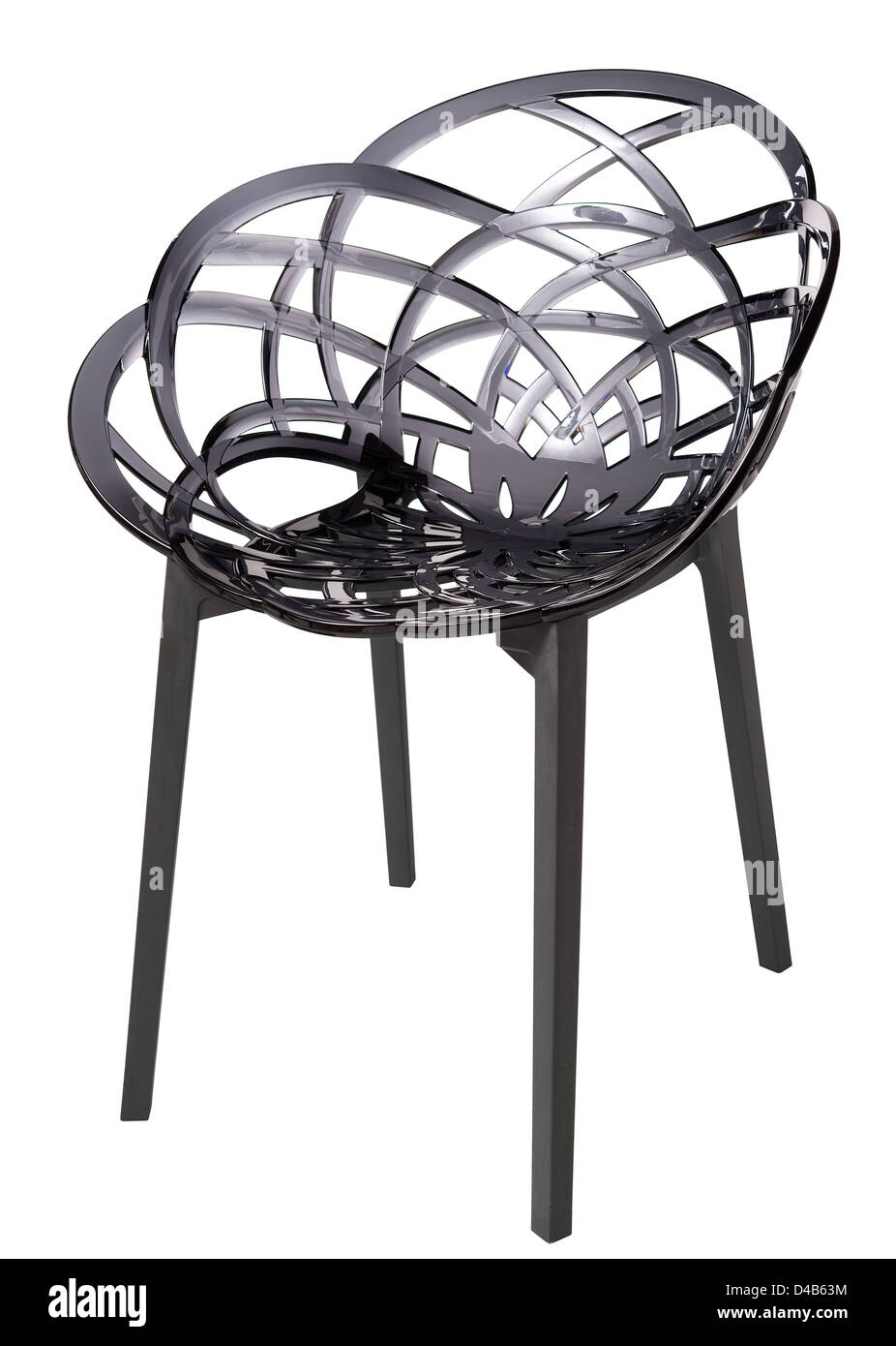 moderne Kunststoff-Stuhl, isoliert Stockfoto