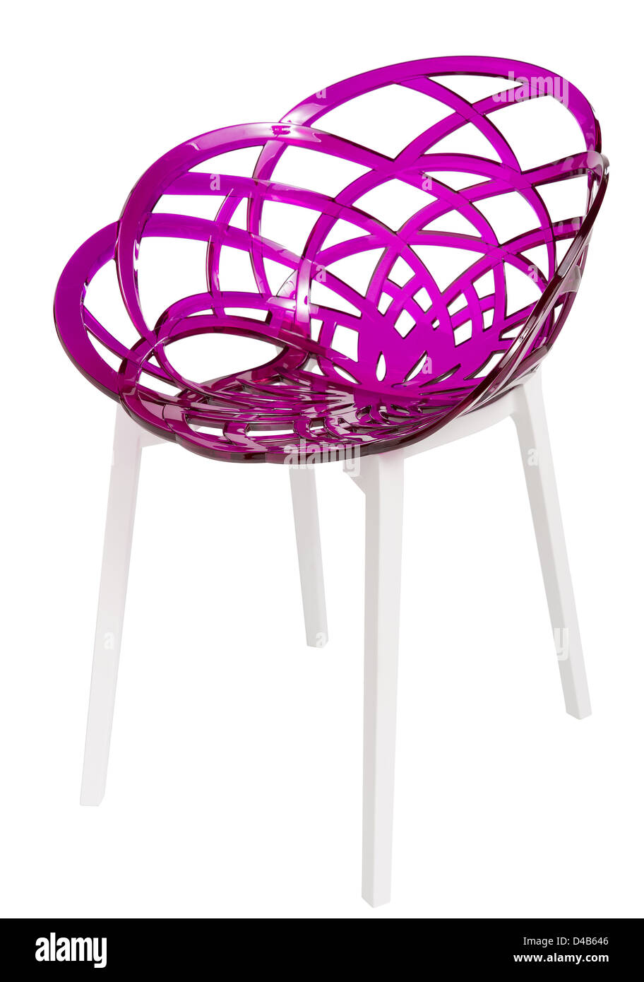moderne Kunststoff-Stuhl, isoliert Stockfoto