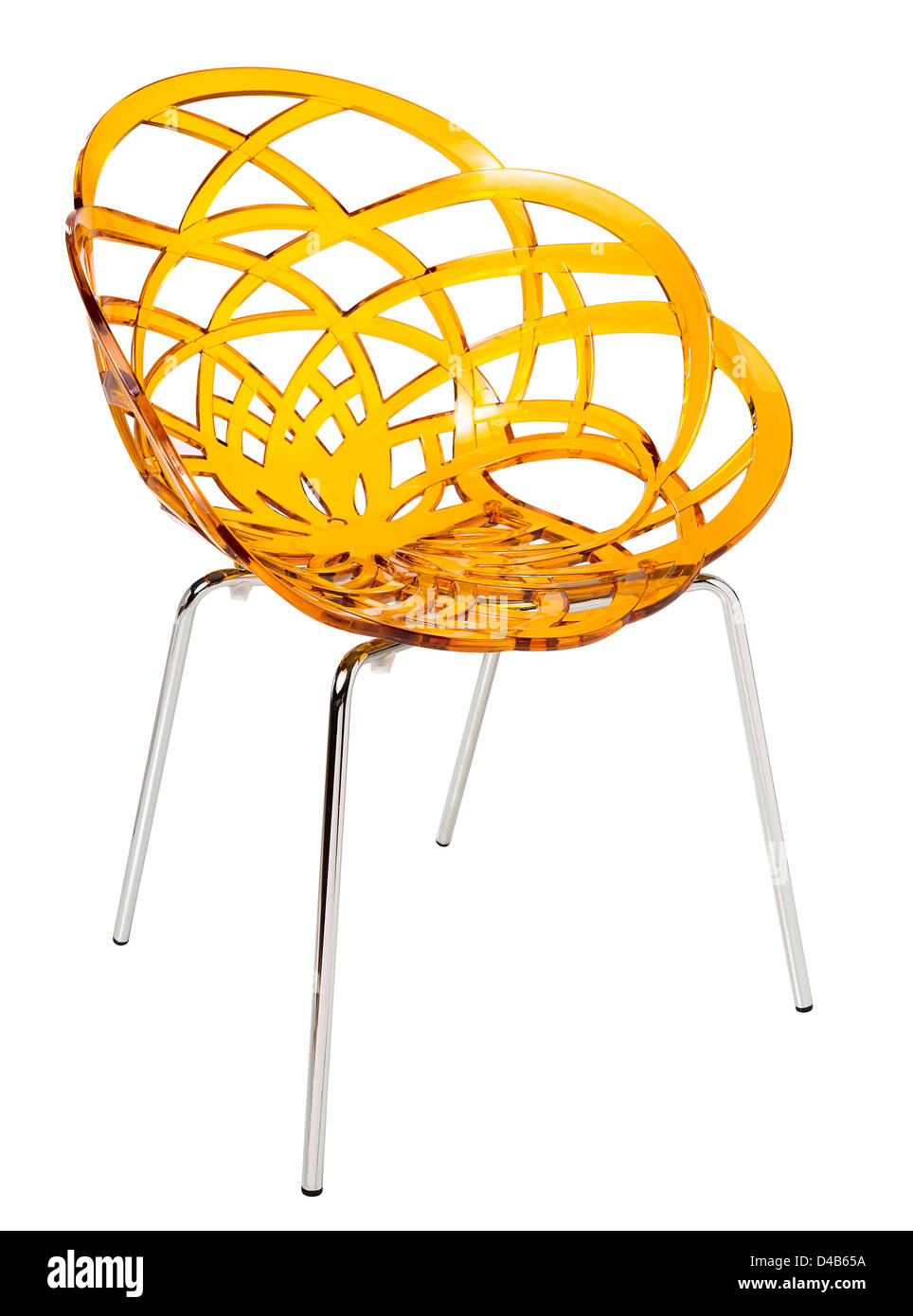 moderne Kunststoff-Stuhl, isoliert Stockfoto