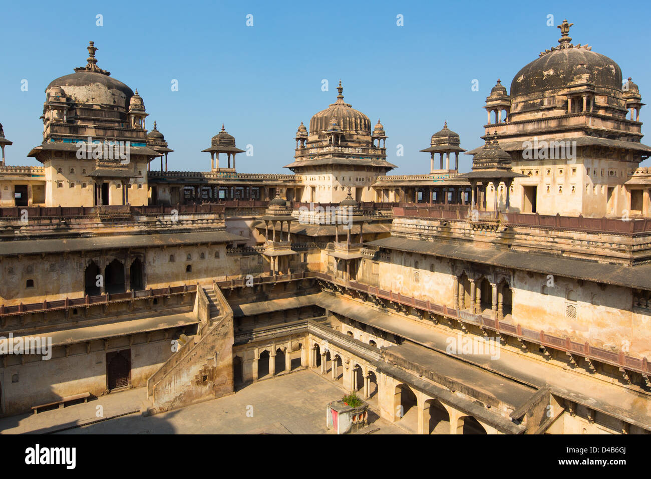 Jahangir Mahal innerhalb Orchha Forts, Orchha, Indien Stockfoto