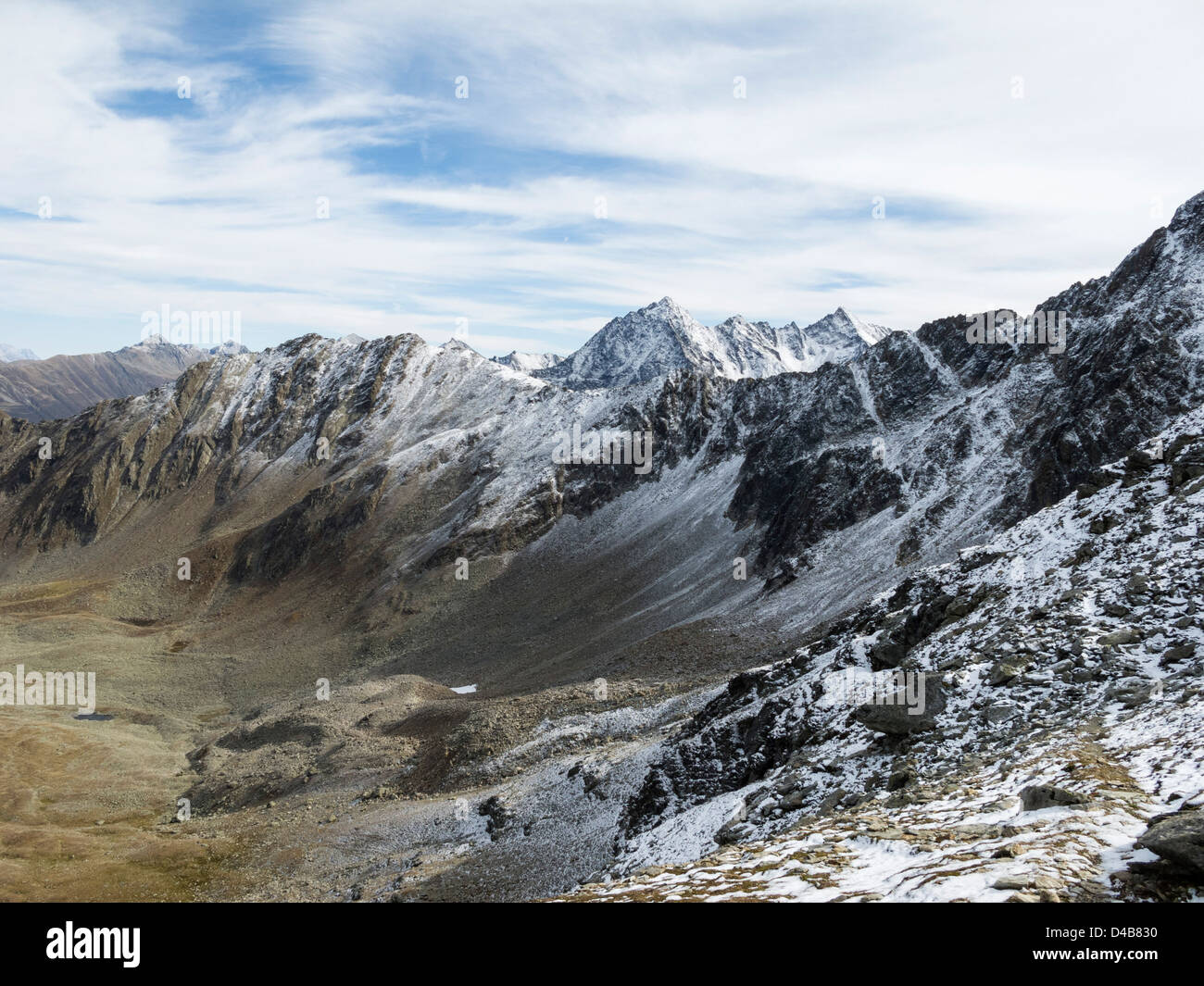 Bergwelt in Tirol, in der Nähe von Sölden, Österreich Stockfoto
