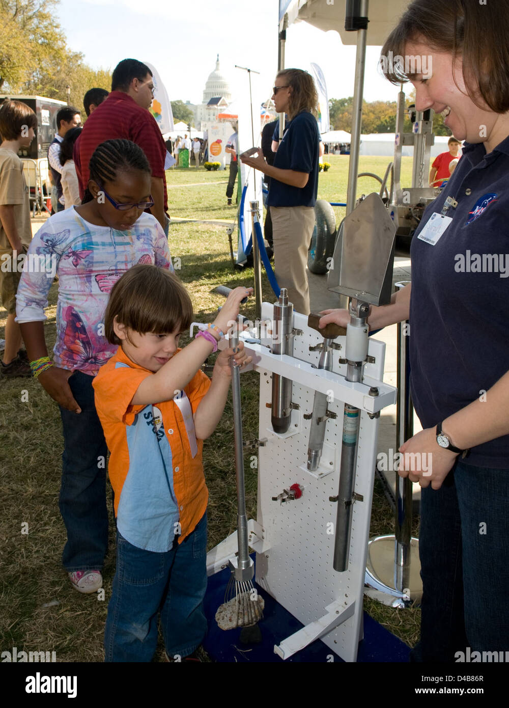 NASA-Stände auf der USA-Wissenschaft und Technik Festival Oktober 24,2010 Stockfoto