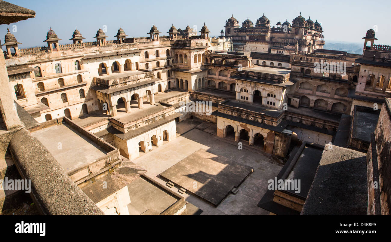 Jahngir Mahal innerhalb Orchha Forts, Orchha, Indien Stockfoto