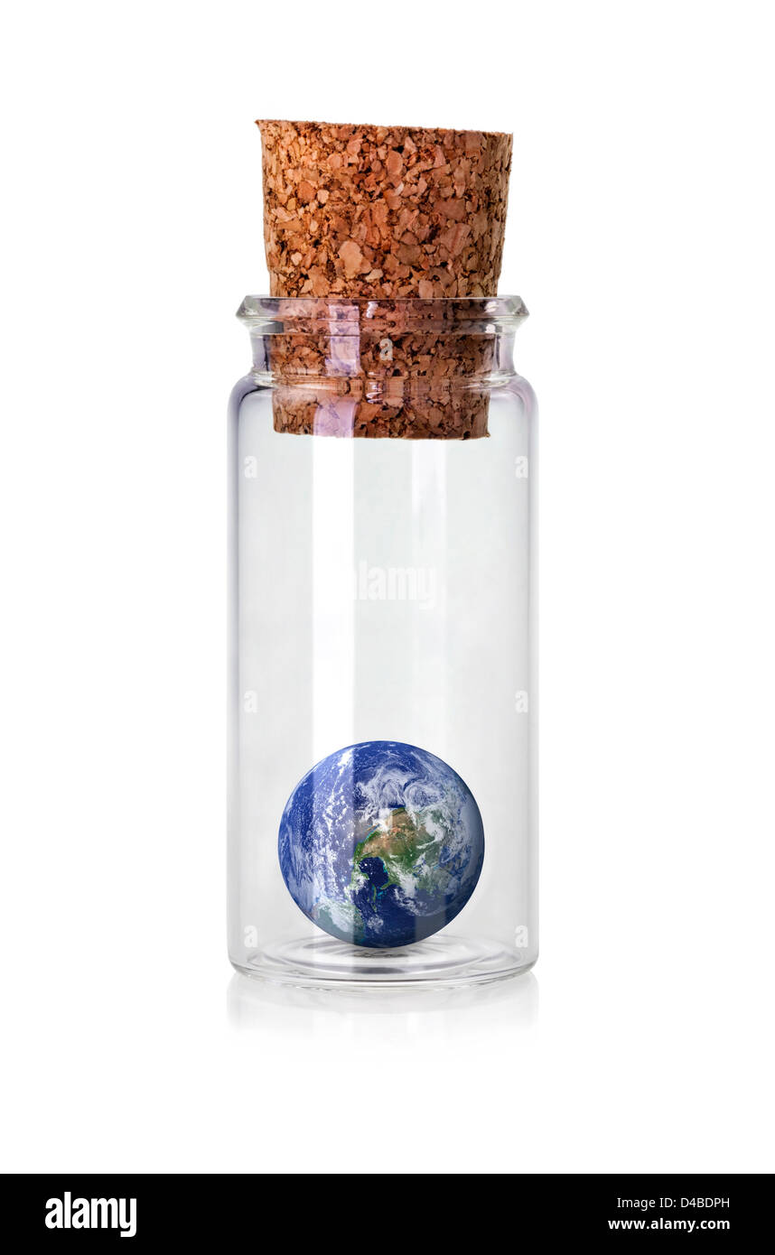 Blauer Planetenerde bewahren Stockfoto