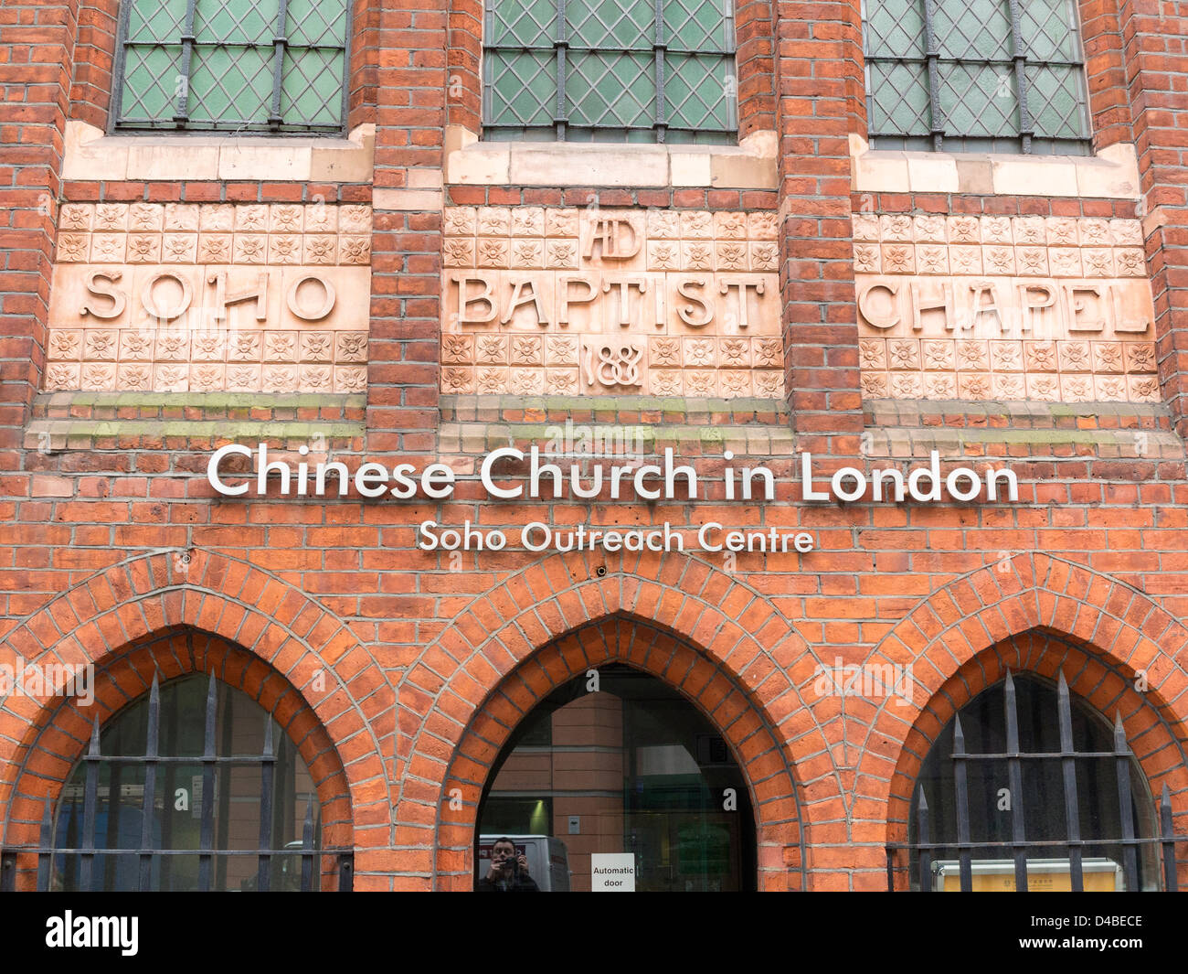 Chinesische Kirche in London Soho, früher Soho Baptist Kapelle, London, England Stockfoto
