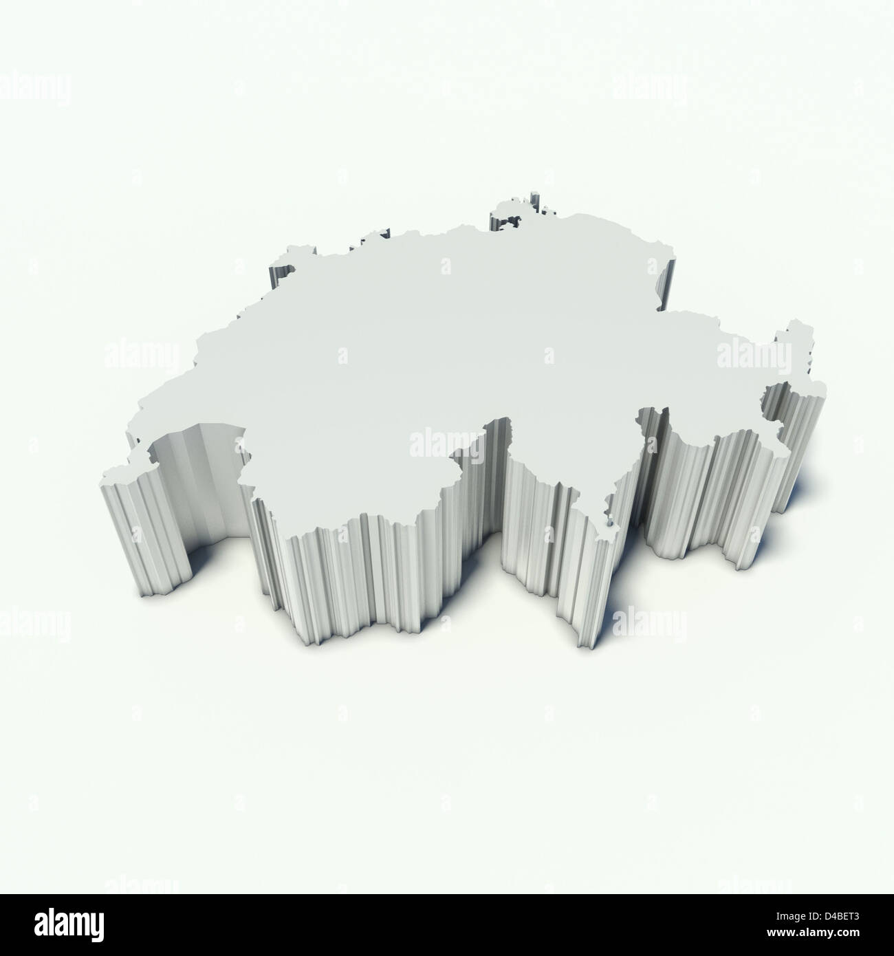 Karte der Schweiz in Sicht und weiß Stockfotografie Alamy