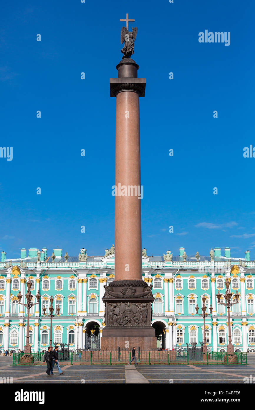 St. Petersburg, Schlossplatz und die Eremitage Stockfoto