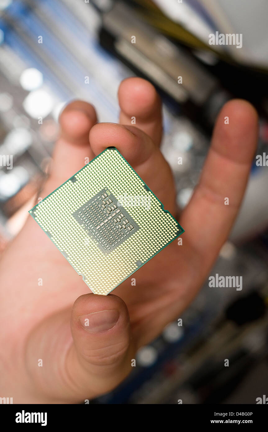 Eine Nahaufnahme von Intel Core i7 965 Stockfoto