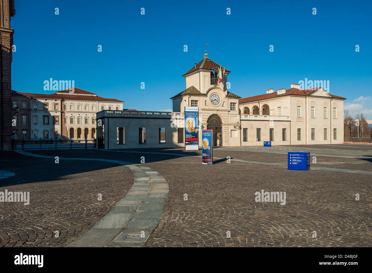 Europa-Italien-Piemont-Provinz von Turin Venaria Reale Palast Eingang Stockfoto