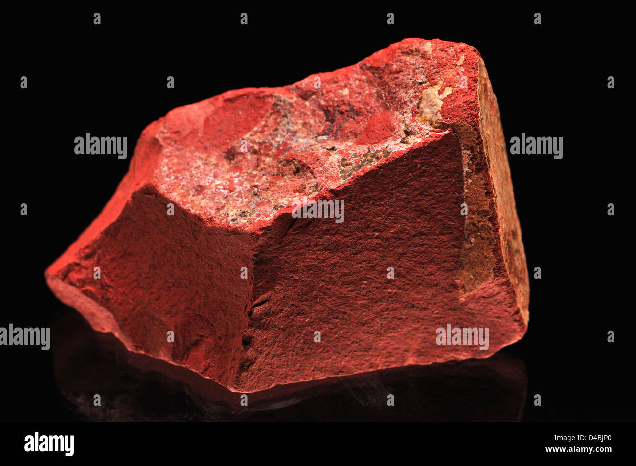 Roter Jaspis (undurchsichtige Cryptocrystaline Quarz) Stockfoto