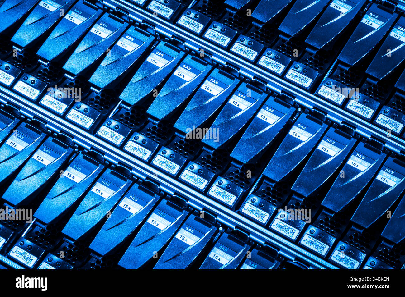 Festplatten im Data center Stockfoto