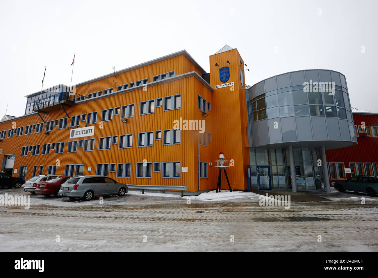 Kystverket norwegische Küste Verwaltungsgebäude Honningsvag Finnmark-Norwegen-Europa Stockfoto