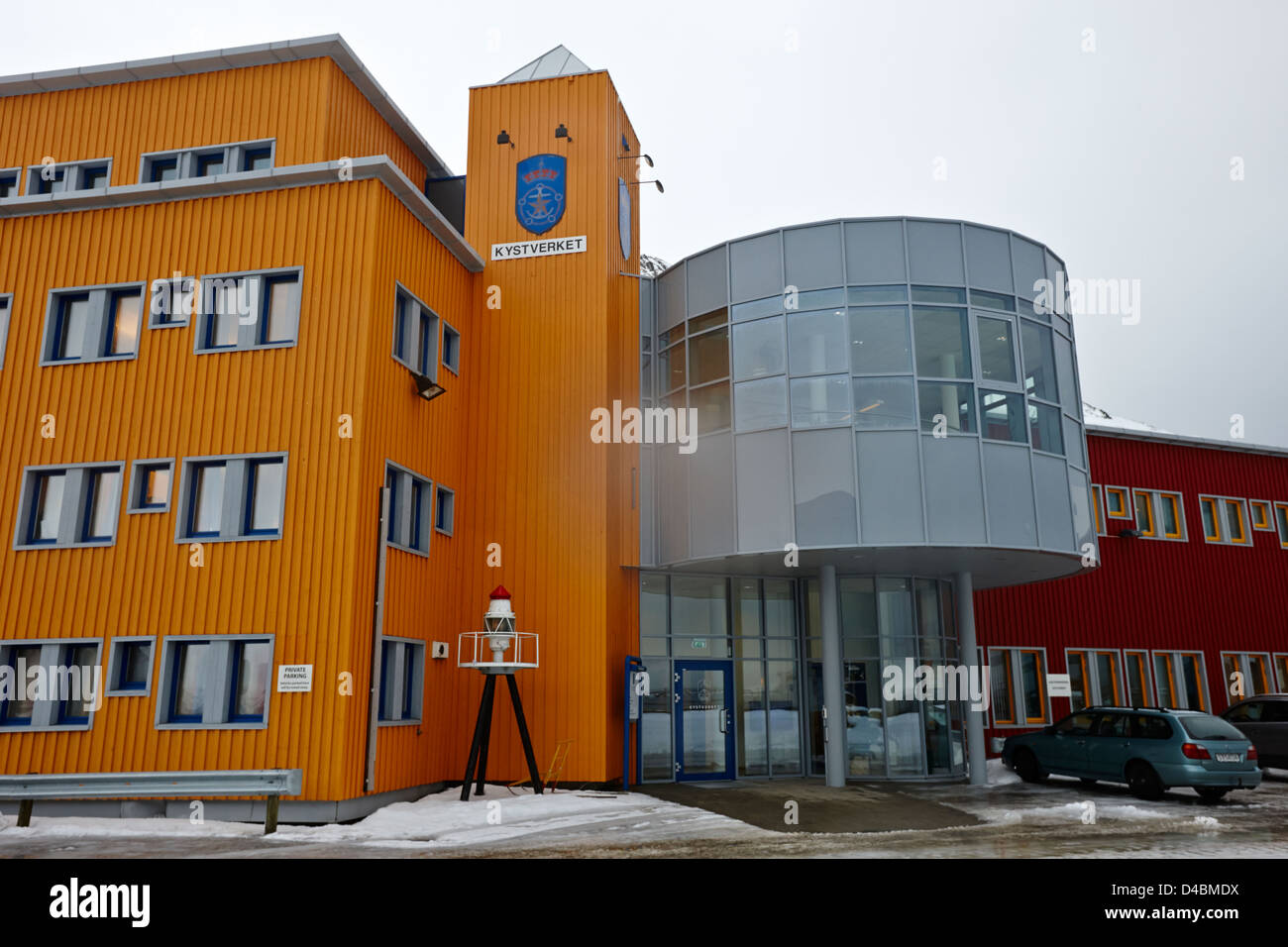Kystverket norwegische Küste Verwaltungsgebäude Honningsvag Finnmark-Norwegen-Europa Stockfoto