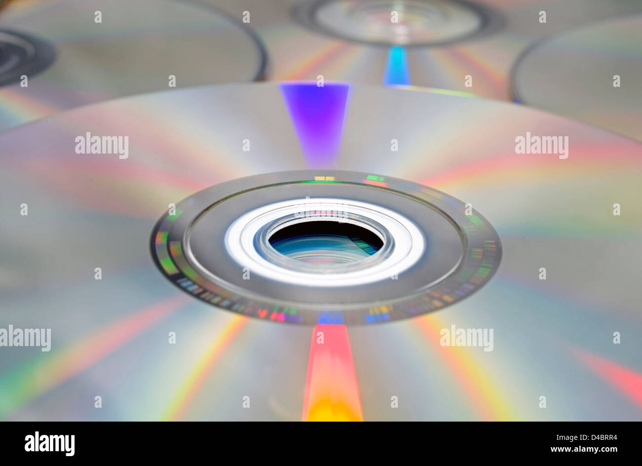 Compact Disc Textur. DVD und CD Hintergrund. Stockfoto