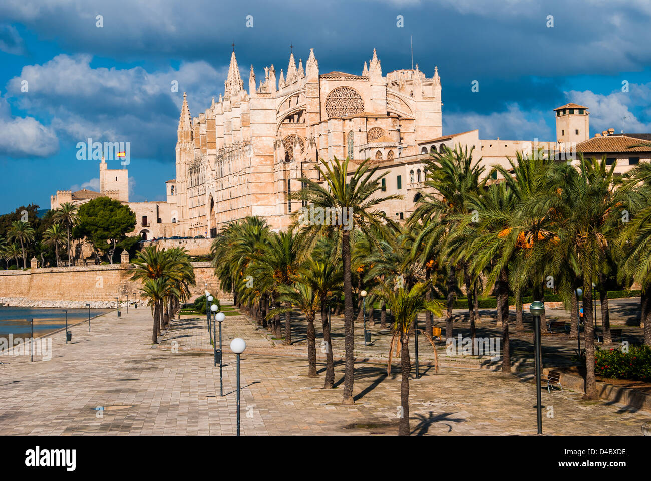 Palma, Mallorca, Spanien: Die Kathedrale von Santa Maria von Palma, häufiger als La Seu genannt, ist eine gotische Römisch-katholische Kathedrale Stockfoto