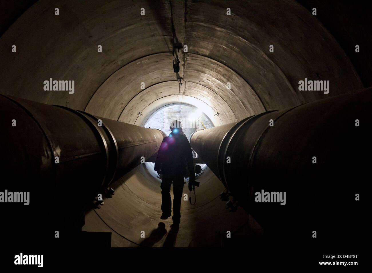 Berlin, Deutschland-Tour der neuen Fernwärme-Tunnel von Vattenfall Stockfoto