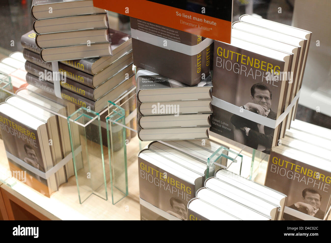 Leipzig, Deutschland, Biographie von Guttenberg an der Leipzig Book Fair 2011 Stockfoto