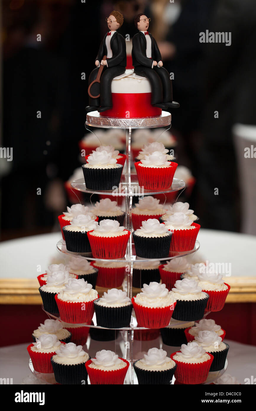 Hochzeitstorten-cup Stockfoto