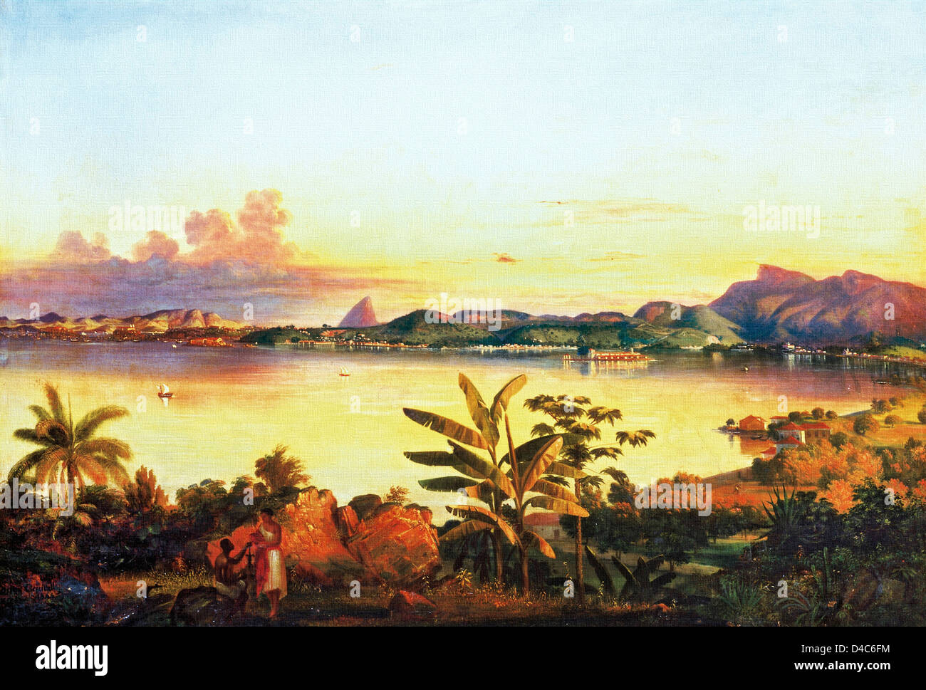 Alessandro Ciccarelli, Rio De Janeiro 1844 Öl auf Leinwand. Pinacoteca Estado de São Paulo, Brasilien Stockfoto
