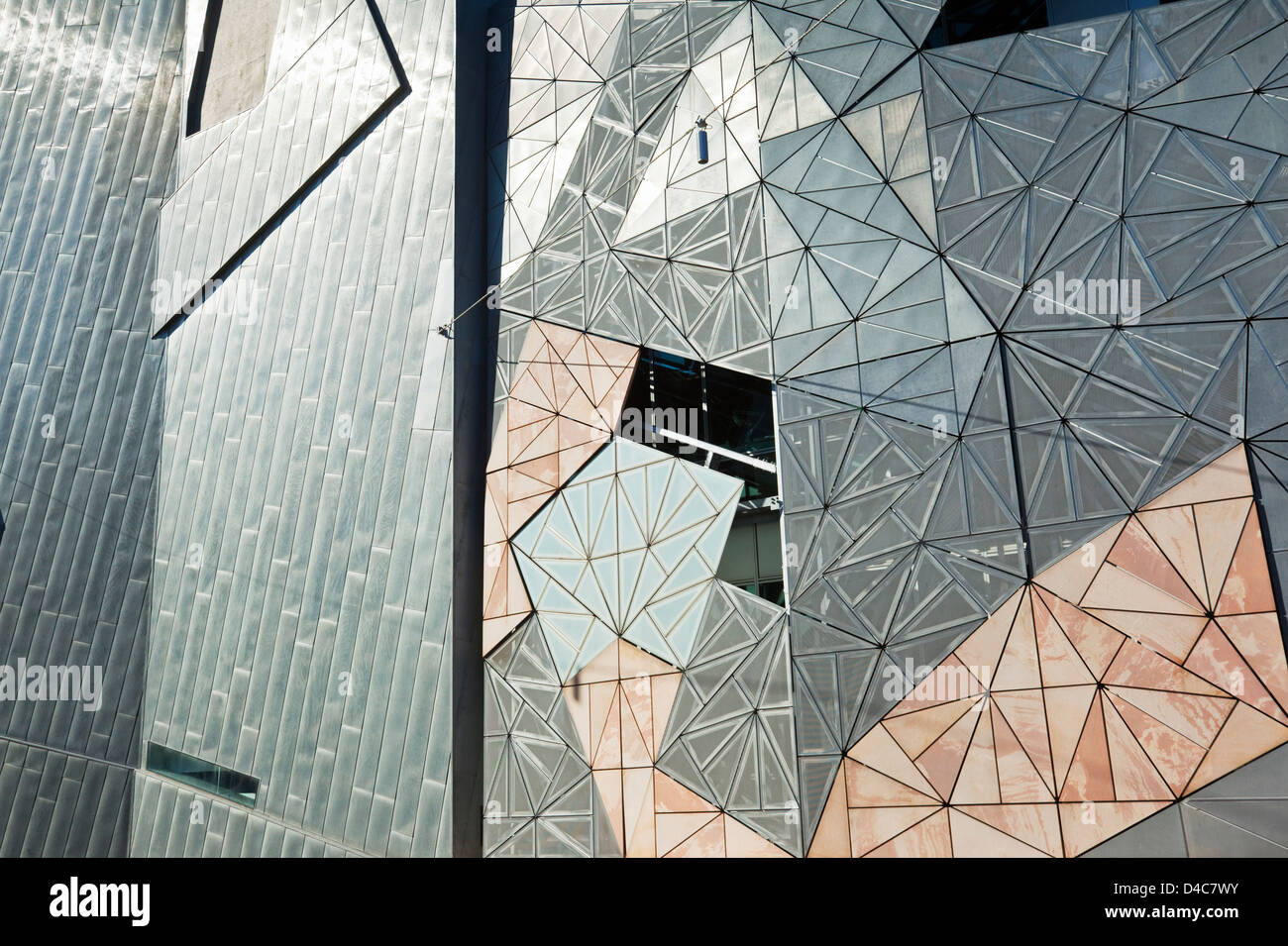 Architektur als Wahrzeichen der Federation Square. Melbourne, Victoria, Australien Stockfoto
