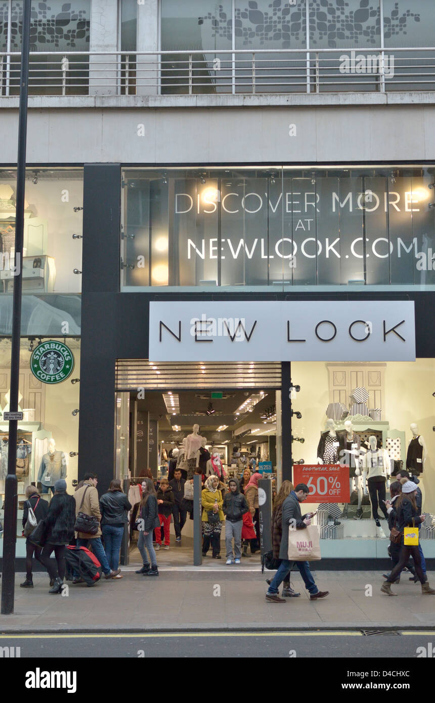 Neuer Look Fashion-Store in der Oxford Street, London, UK. Stockfoto