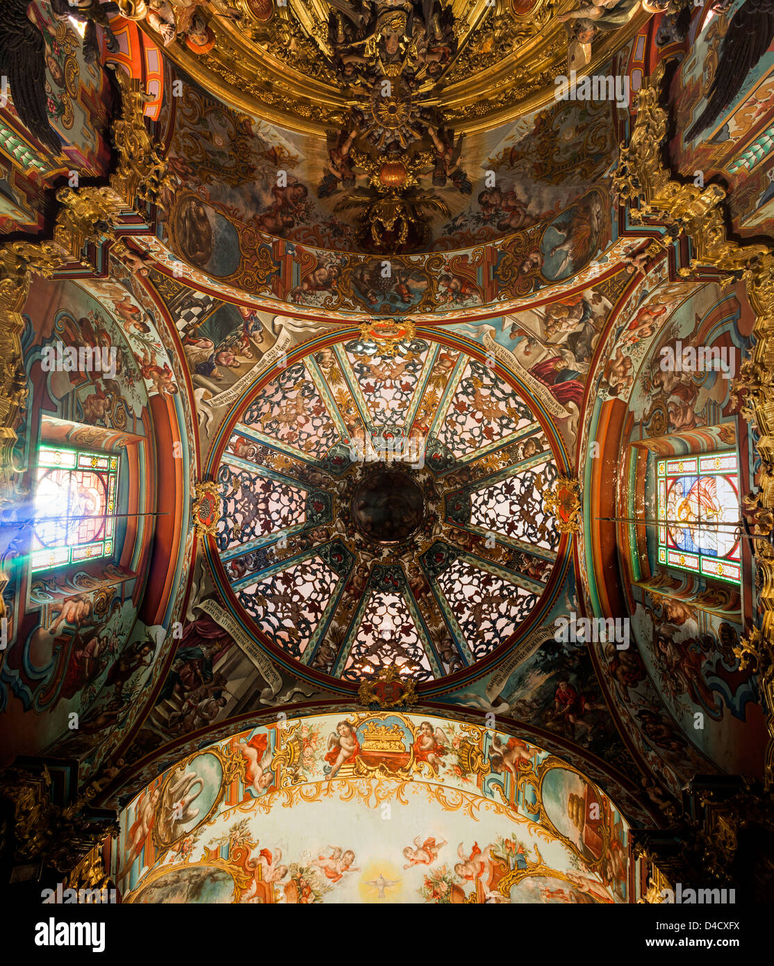 Decke der Kirche Our Lady of O, Sanlucar de Barrameda, Cadiz, Spanien Stockfoto