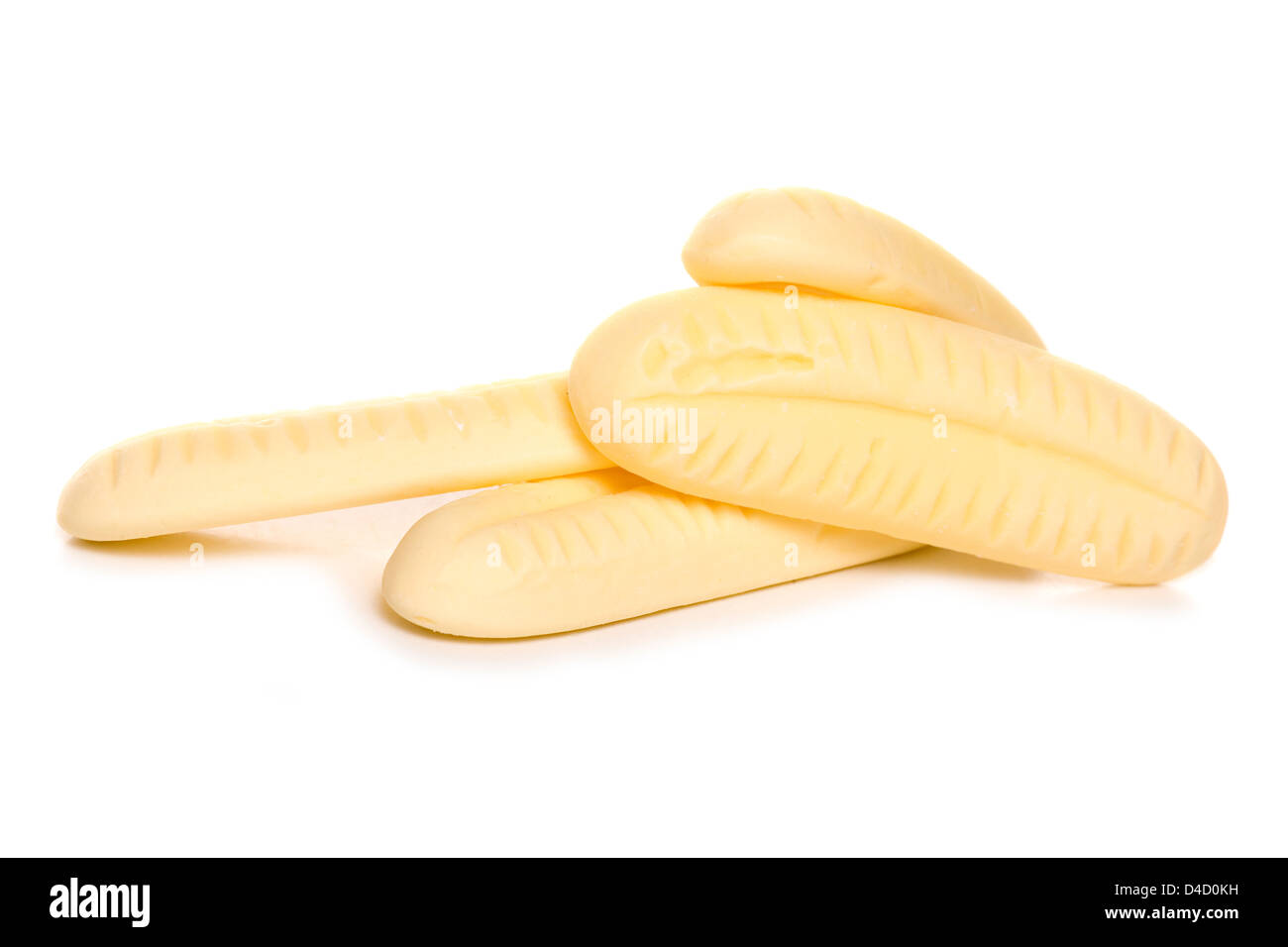 Haufen Bananen pflücken und mischen Sie Süßigkeiten Ausschnitt Stockfoto