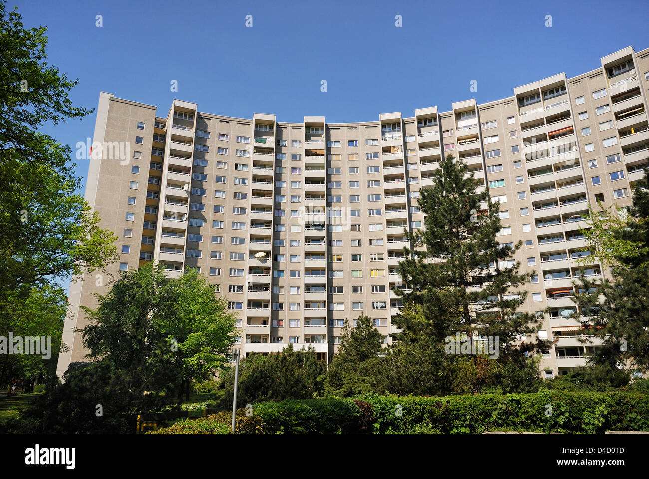 Wohnturm in der Gropiusstadt, Neukölln, Berlin, Deutschland Stockfoto