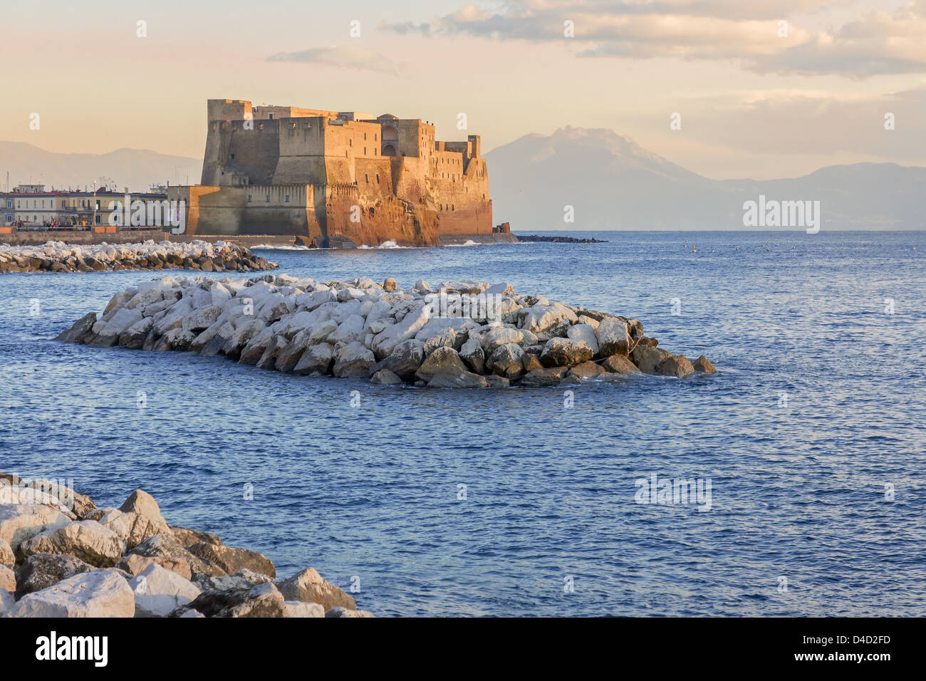Castel OVO (Ei Schloss) in der Stadt von Neapel, Italien Stockfoto