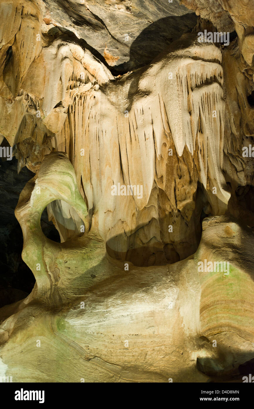 Stalaktiten und Stalagmiten, Cango Caves, Western Cape, Südafrika, Afrika Stockfoto