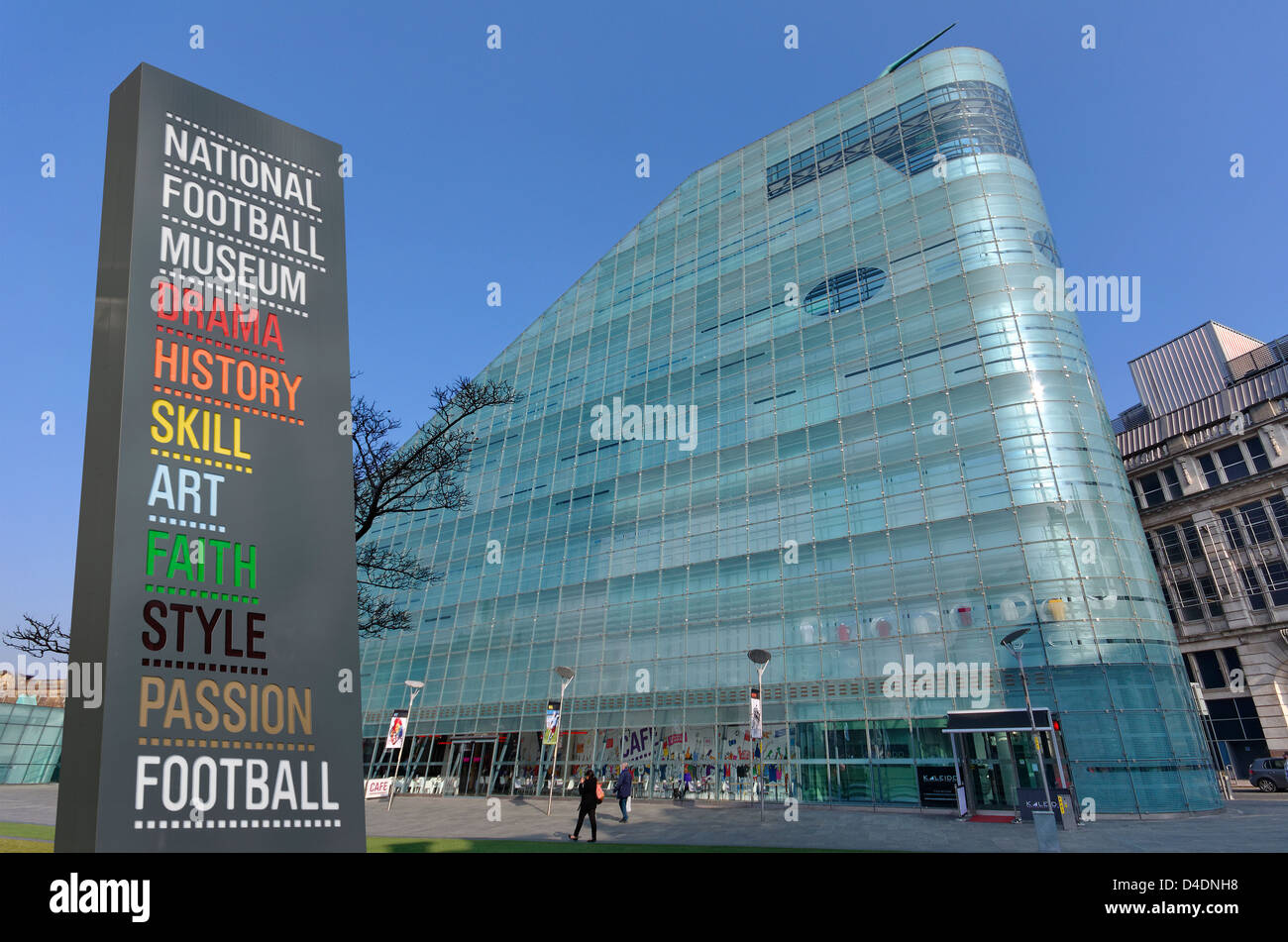 Das UK National Football Museum in Manchester City Centre, England, UK. Stockfoto