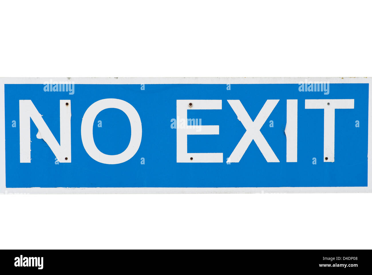 Keine Ausfahrt Stockfoto