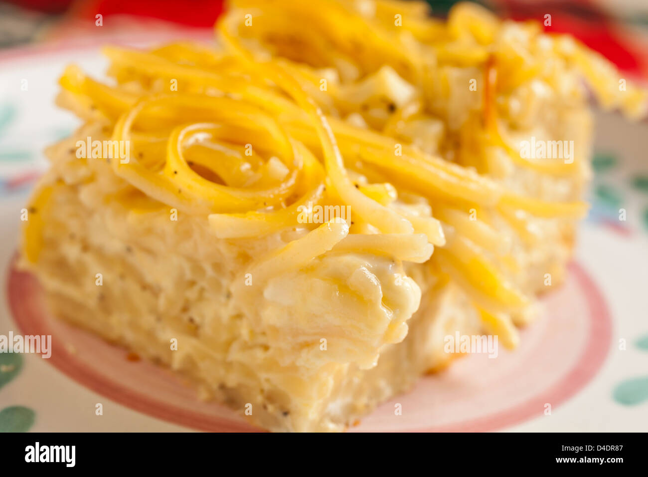 Albanische gebackene Spaghetti Pastichio Stockfoto