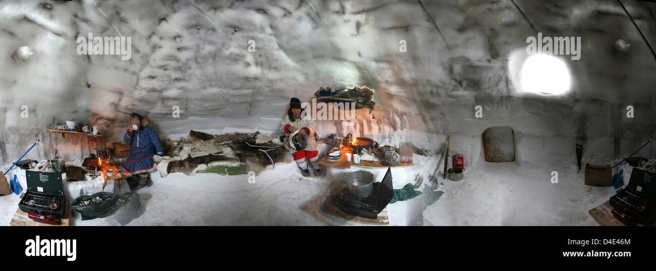 Inuit in Kanada Stockfoto