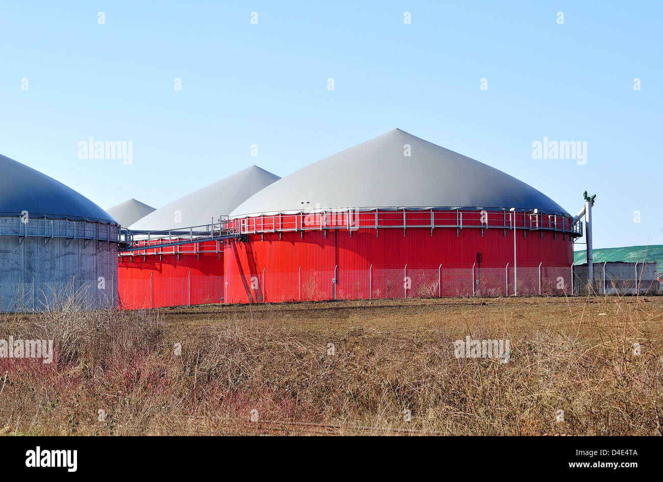 Bio-Treibstoff-Tanks. Stockfoto