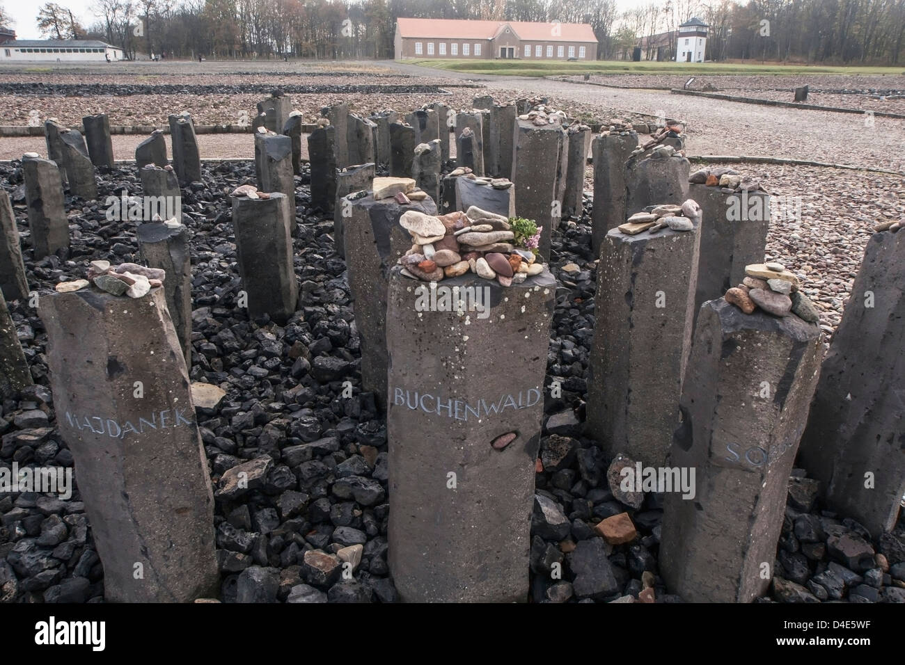 Deutschland, Buchenwald, KZ Buchenwald, Denkmal für die ermordeten Sinti und Roma-Zigeuner Stockfoto