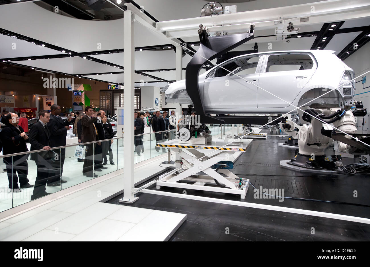 Hannover, Deutschland, Kfz-Montage an der Industrie Messe Hannover Stockfoto