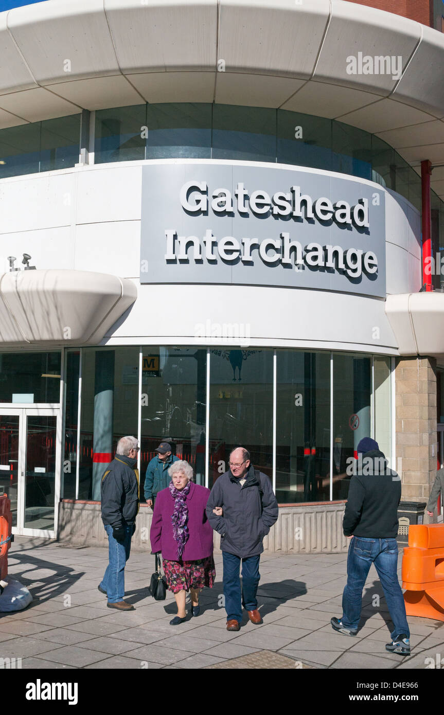 Gateshead Interchange Metro und Busstation Nord-Ost England UK Stockfoto