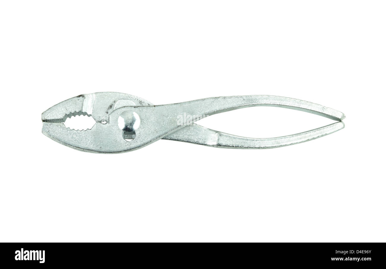 Zange isoliert auf weißem Hintergrund Stockfoto