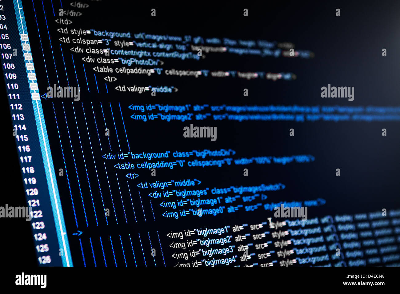 Programm-Code auf einem monitor Stockfotografie - Alamy