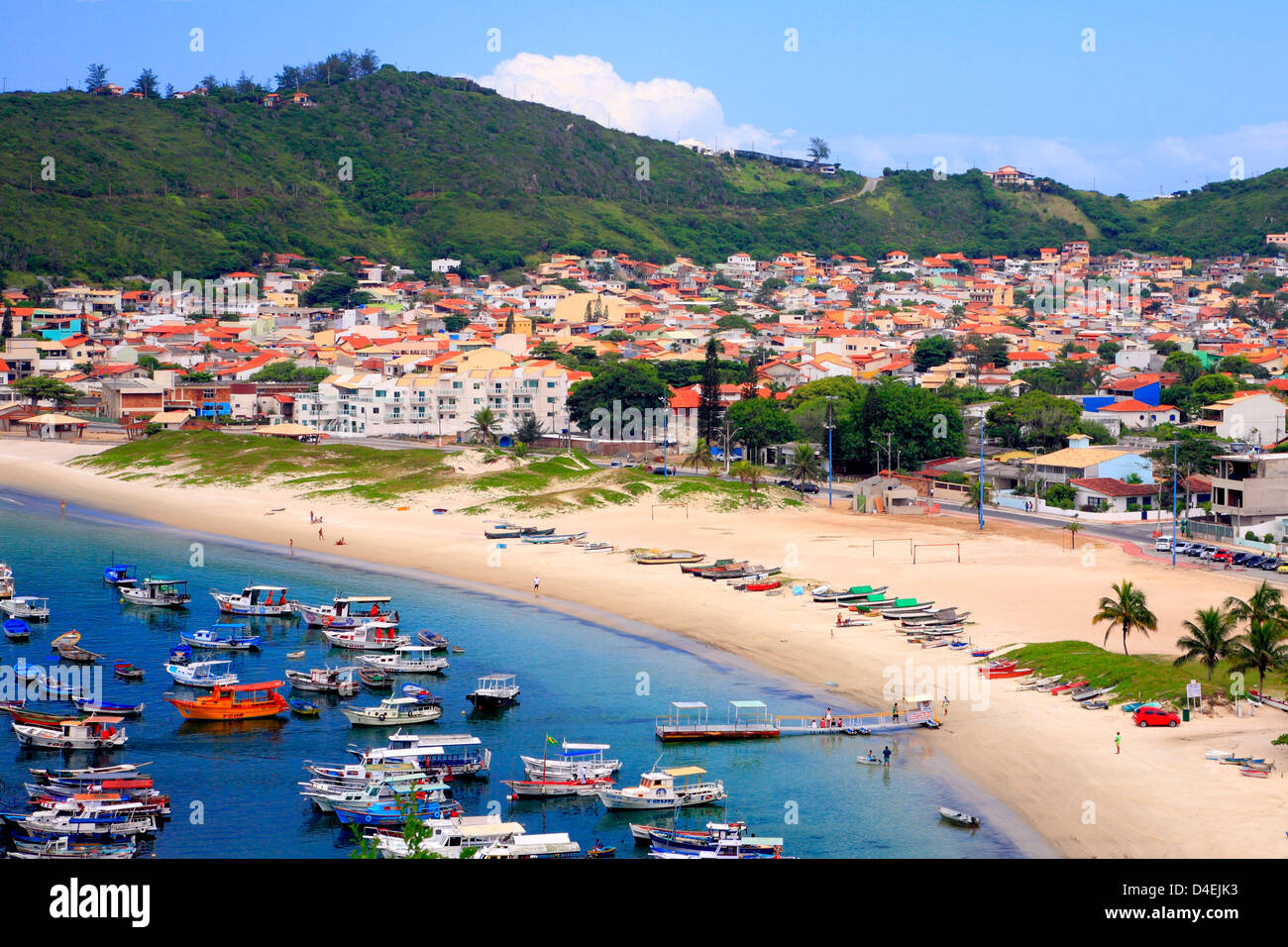 Arraial Do Cabo Stadt und Strand. Bundesstaat Rio De Janeiro, Brasilien Stockfoto