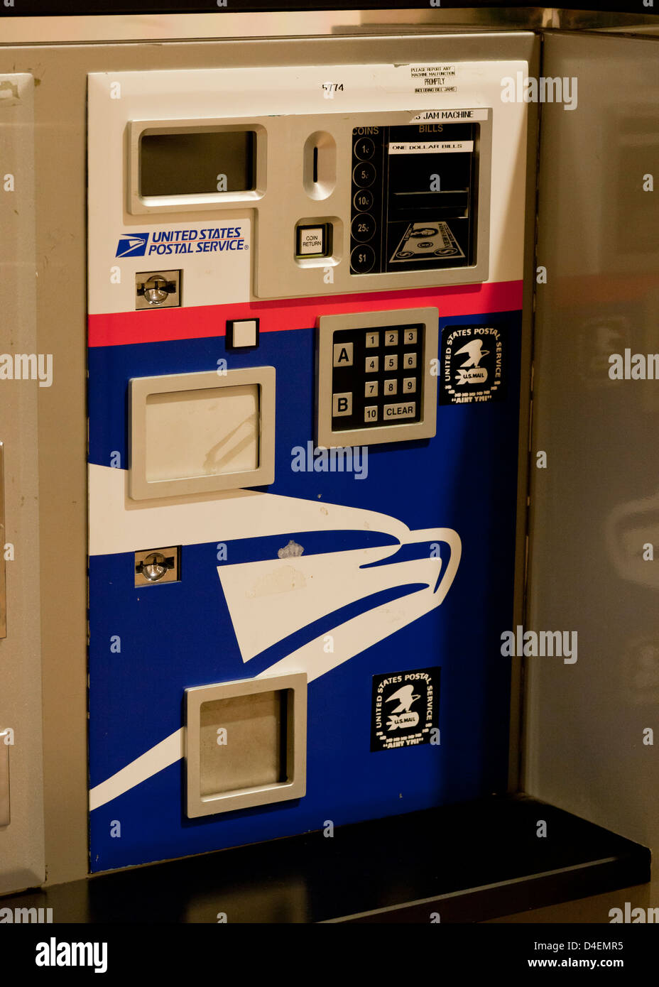 USPS Stempel Maschine Stockfoto