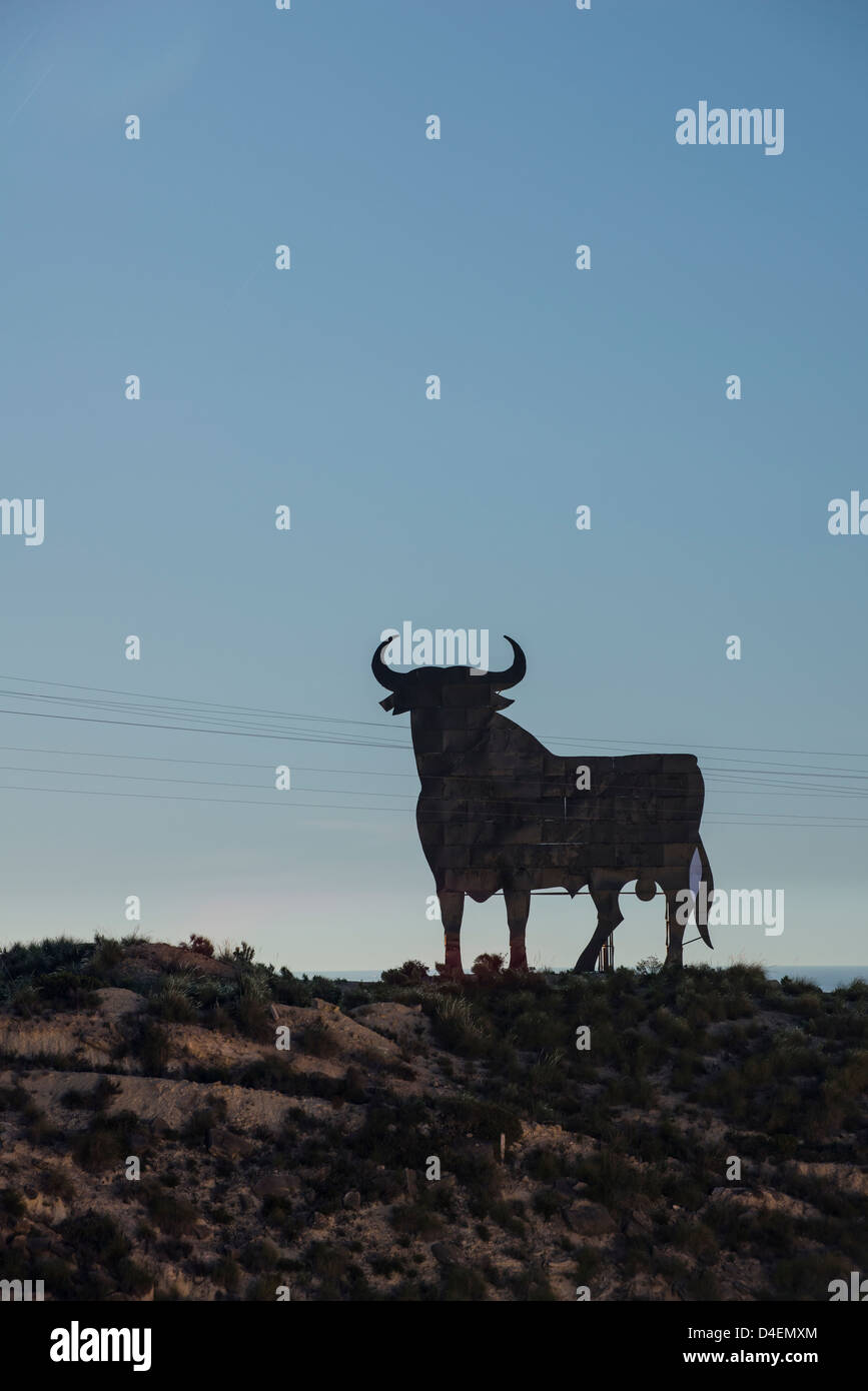 Osborne Stier bei Mondschein Stockfoto